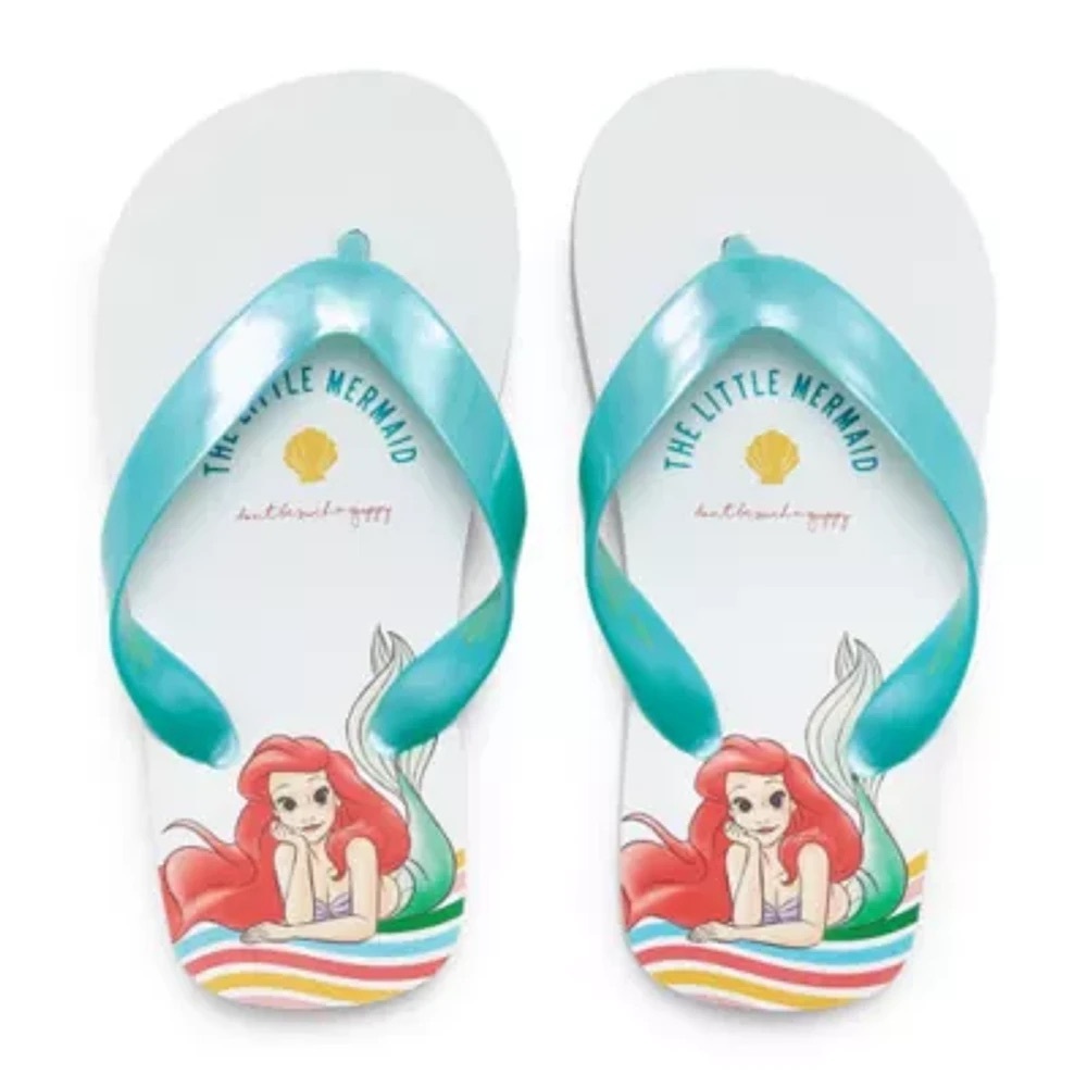 165. Kids Flip Flops - White and Blue Disney Collection